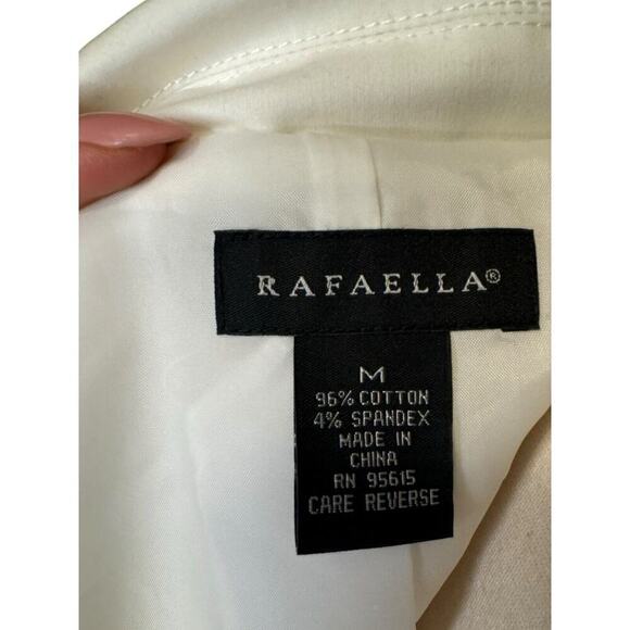 Rafaella White Jacket Bell Sleeves Size Medium Button Front - Picture 9 of 9